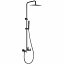 Conjunto grifo de ducha monomando TOSCANA black gun metal de IMEX